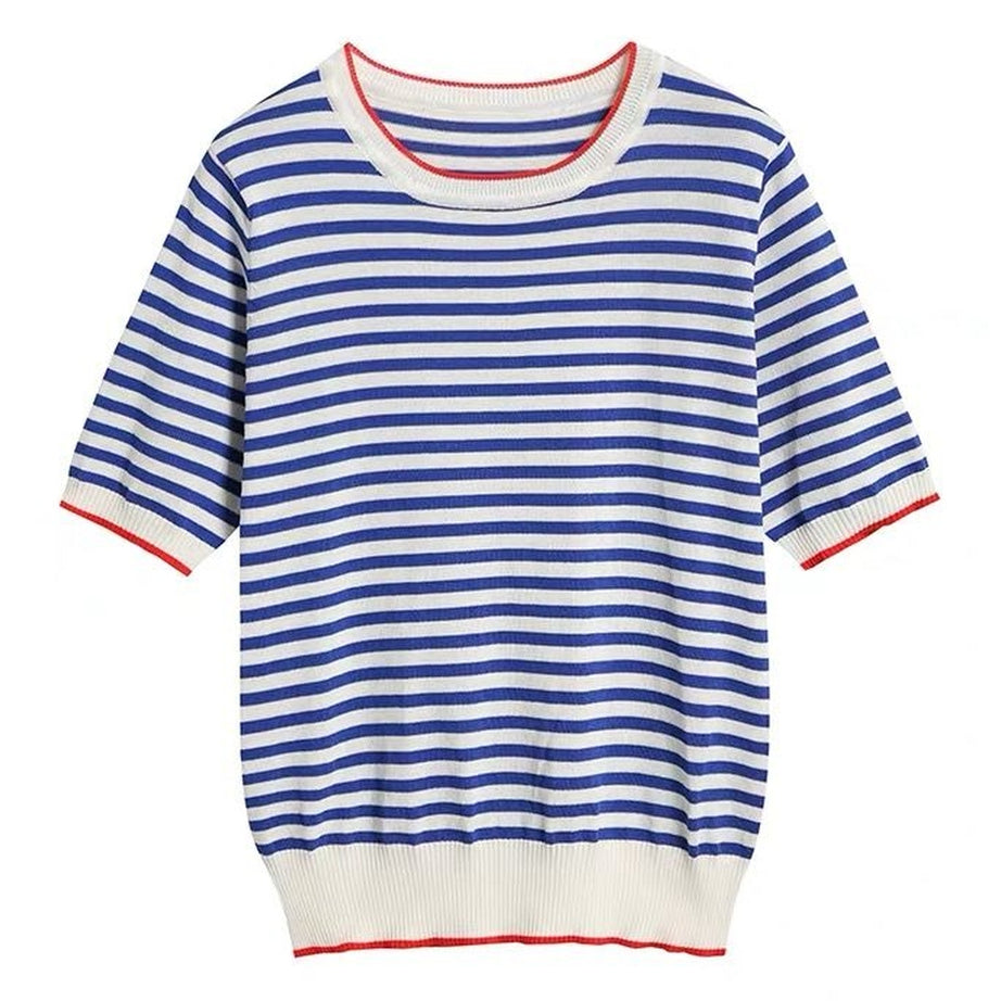 Y2k Striped Short Sleeve T-shirt