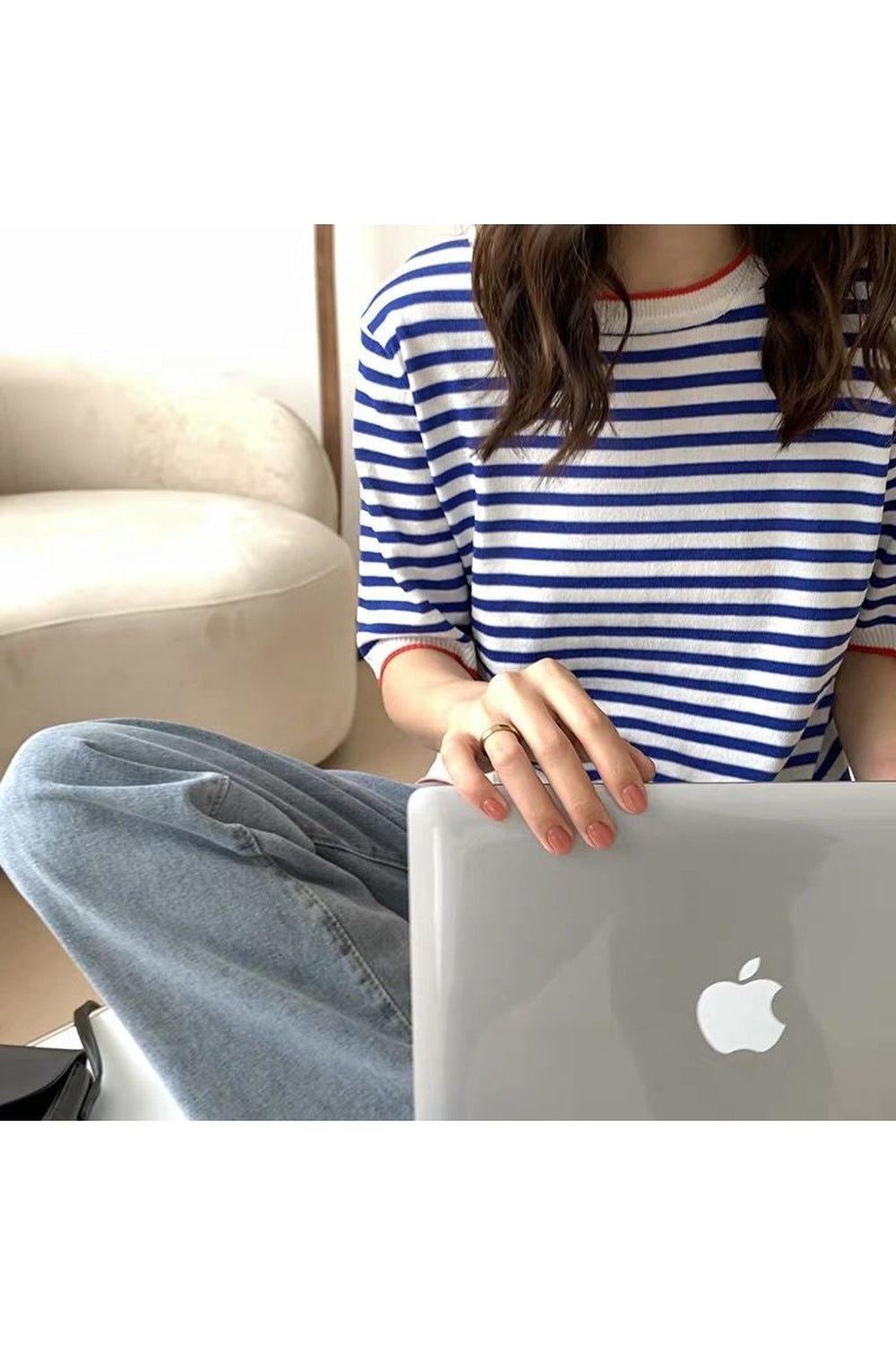 Y2k Striped Short Sleeve T-shirt