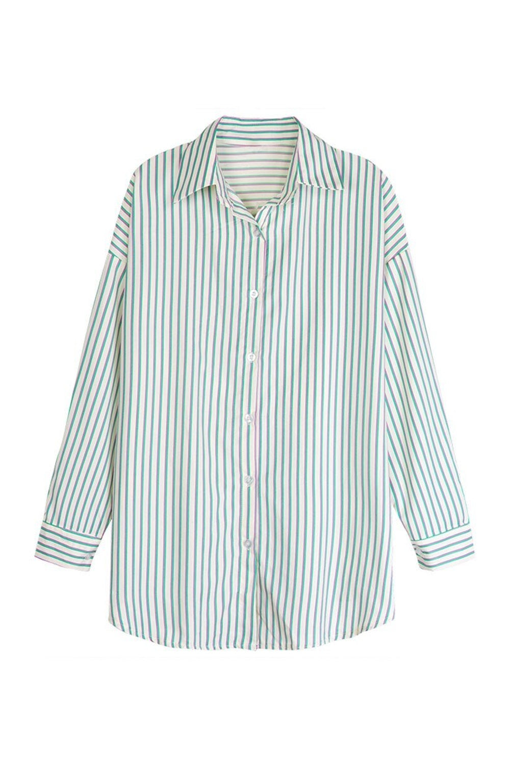 Y2k Striped Sunscreen Shirt