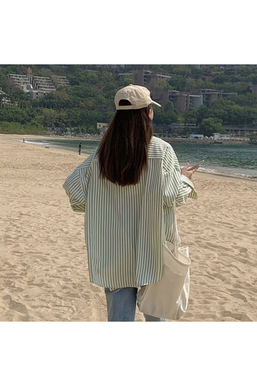 Y2k Striped Sunscreen Shirt