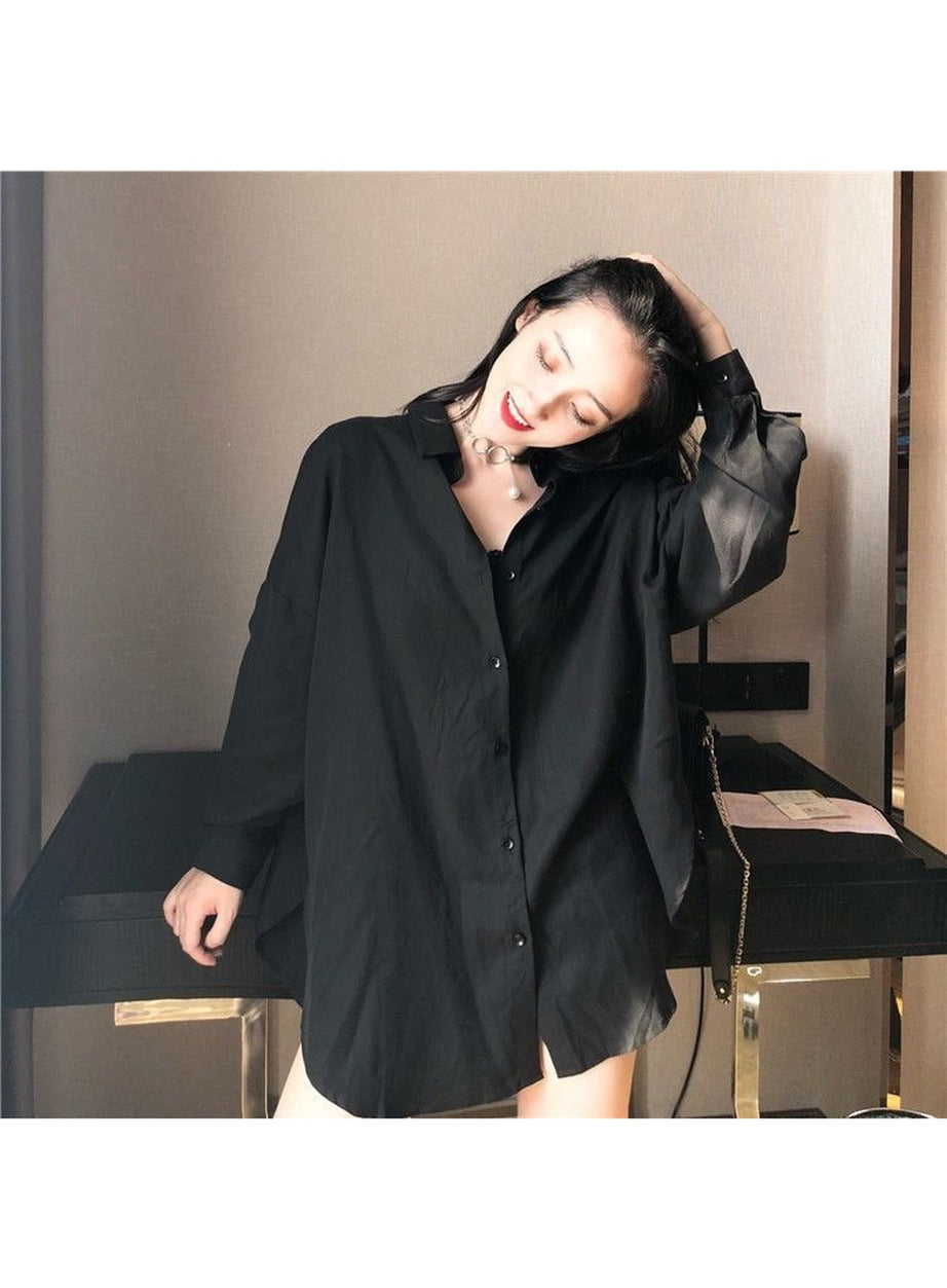 Y2k Striped Sunscreen Shirt