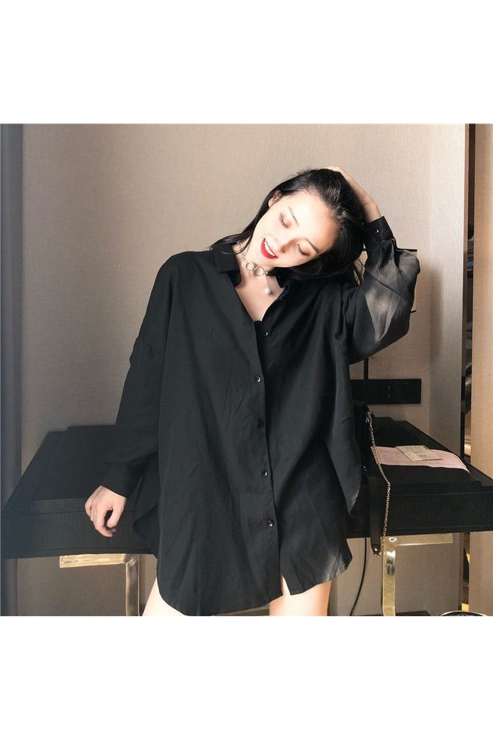 Y2k Striped Sunscreen Shirt