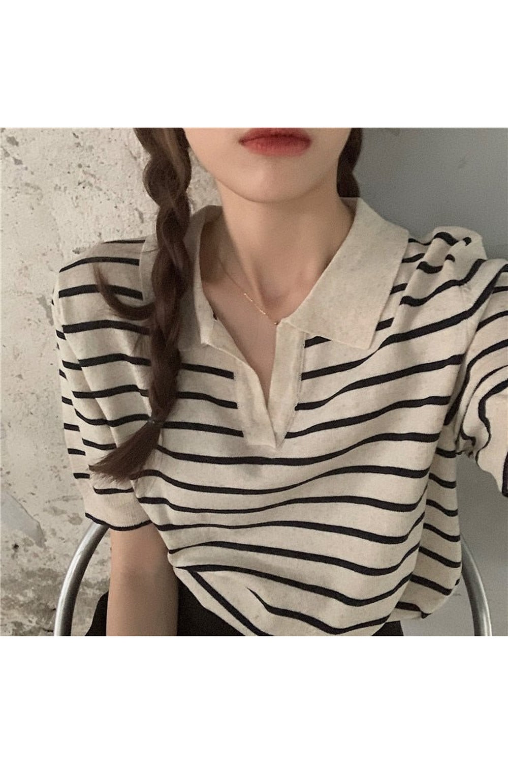 Y2k Striped Vintage Aesthetic T-shirt