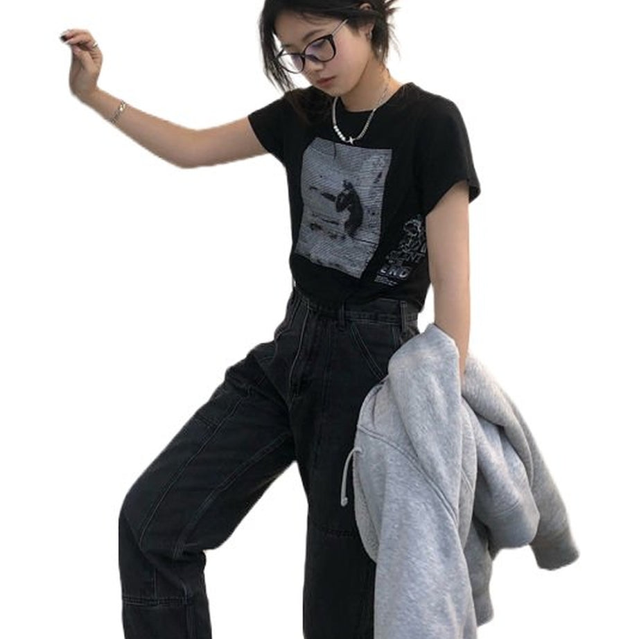 Y2k Stylish Asymmetrical Crop Top