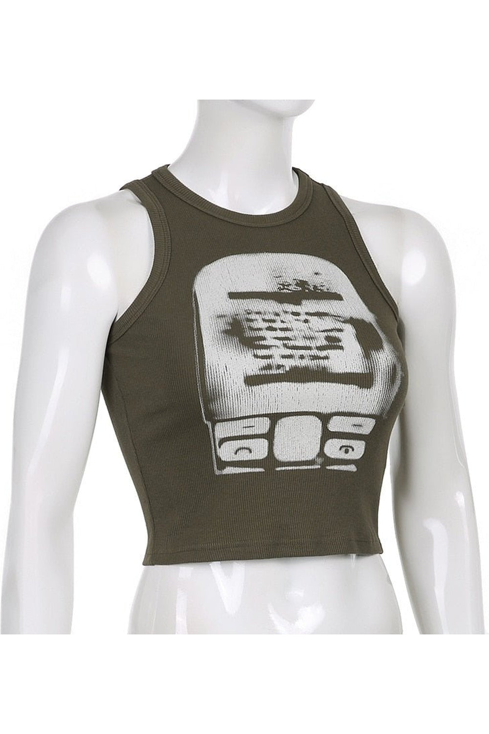 Y2k Summer Basic Crop Top