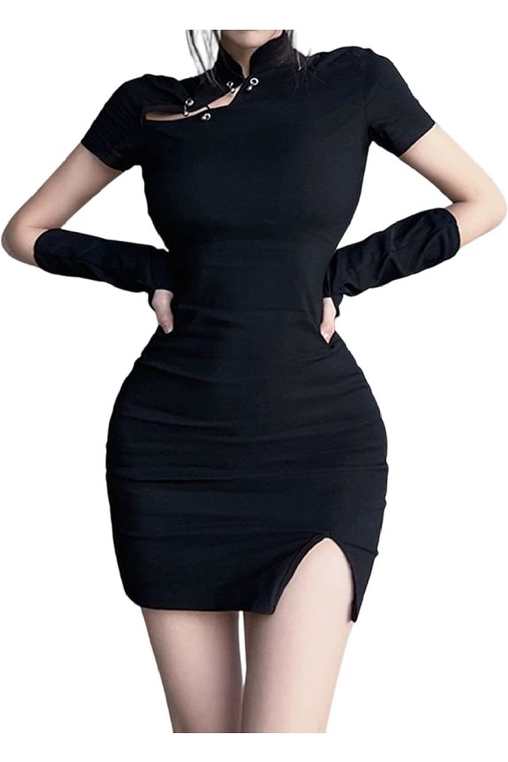 Y2k Summer Bodycon Black Mini Dress