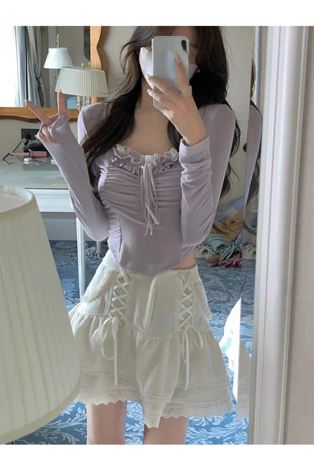 Y2k Summer Lace Crop Top Casual Fashion