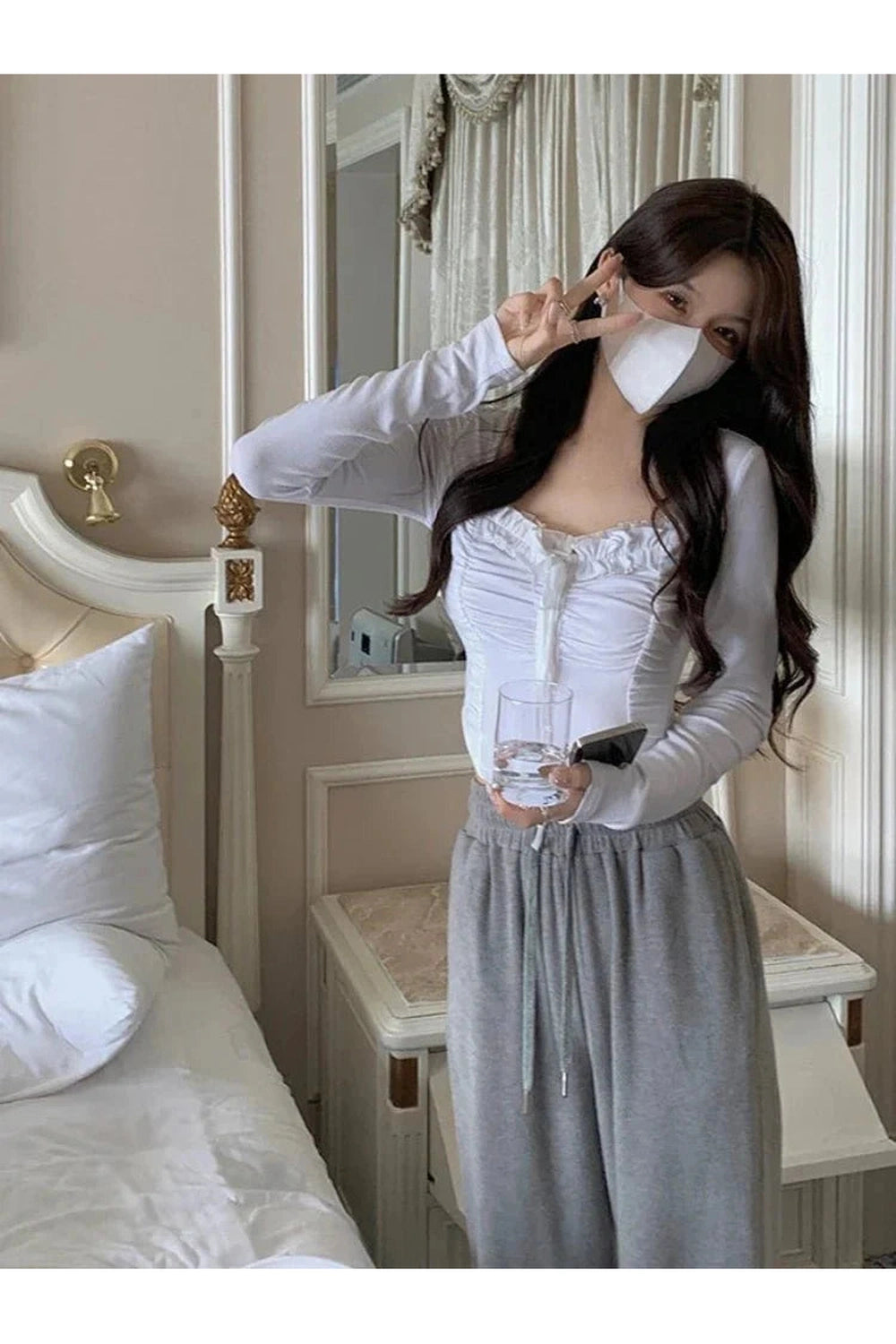 Y2k Summer Lace Crop Top Casual Fashion