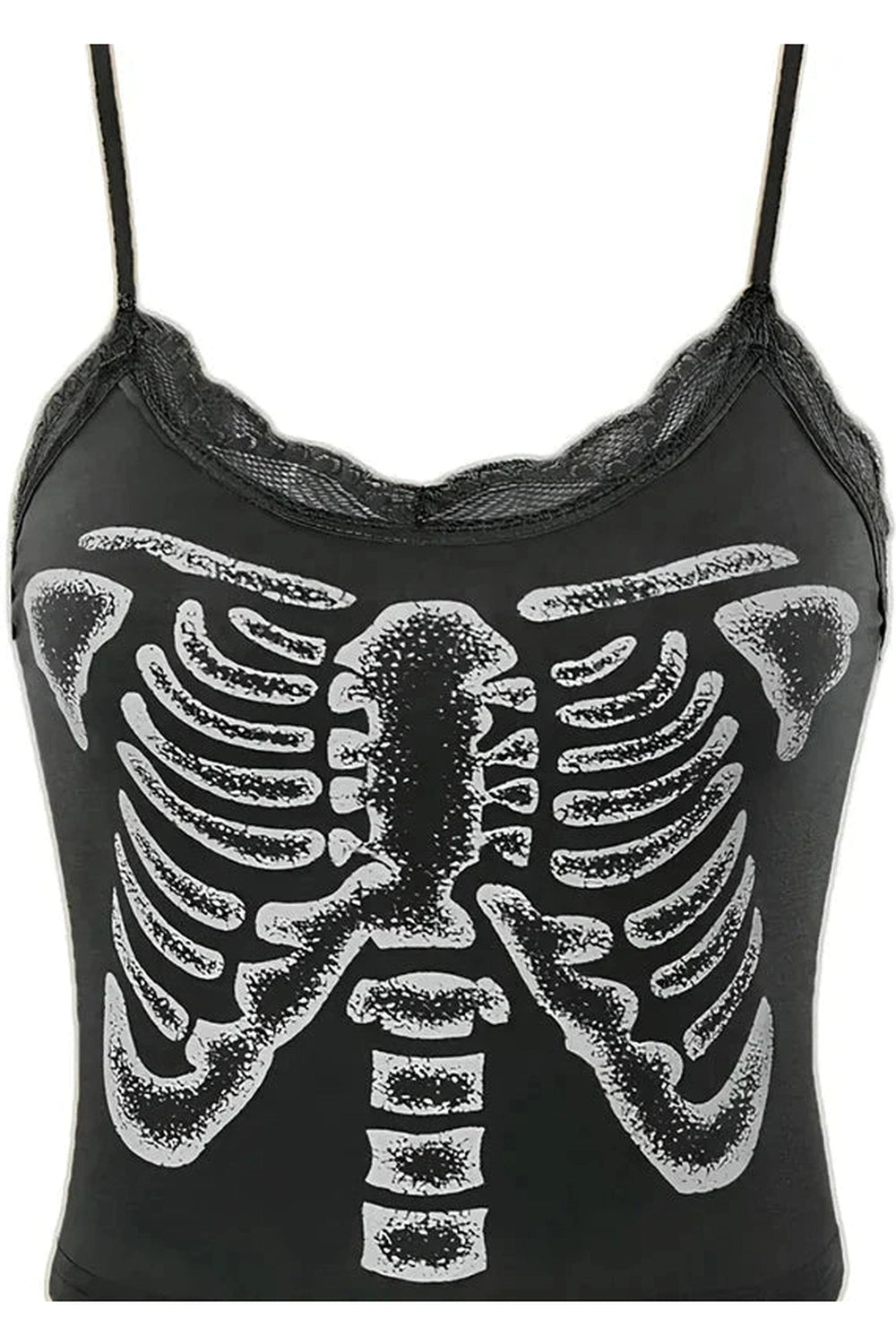 Y2k Summer Skull Print Top