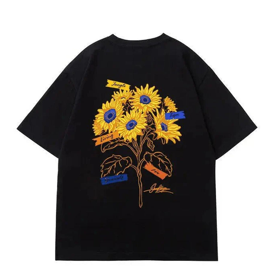 Y2k Sunflower Print T-Shirt