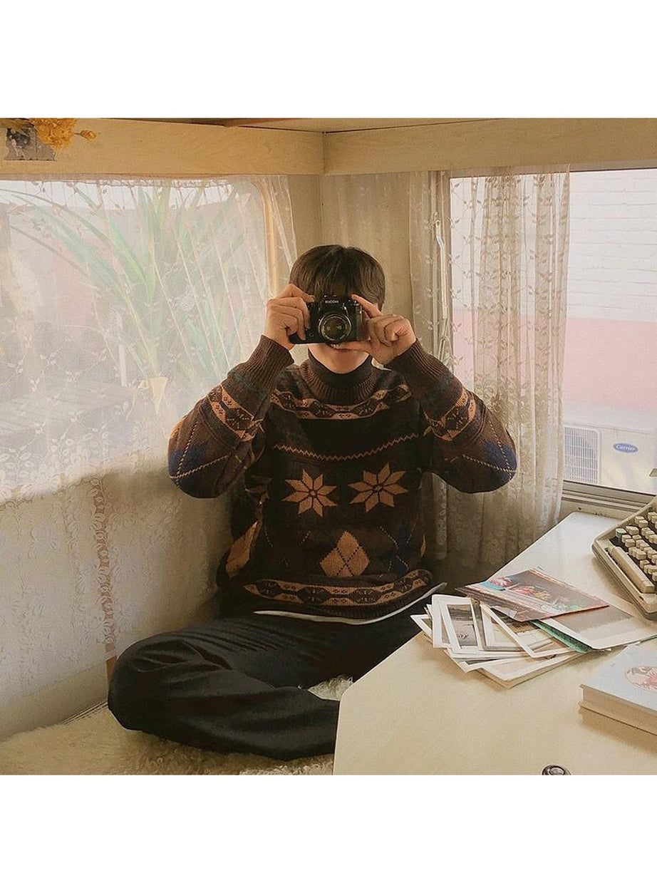 Y2k Sweater Autumn Winter Indie Folk