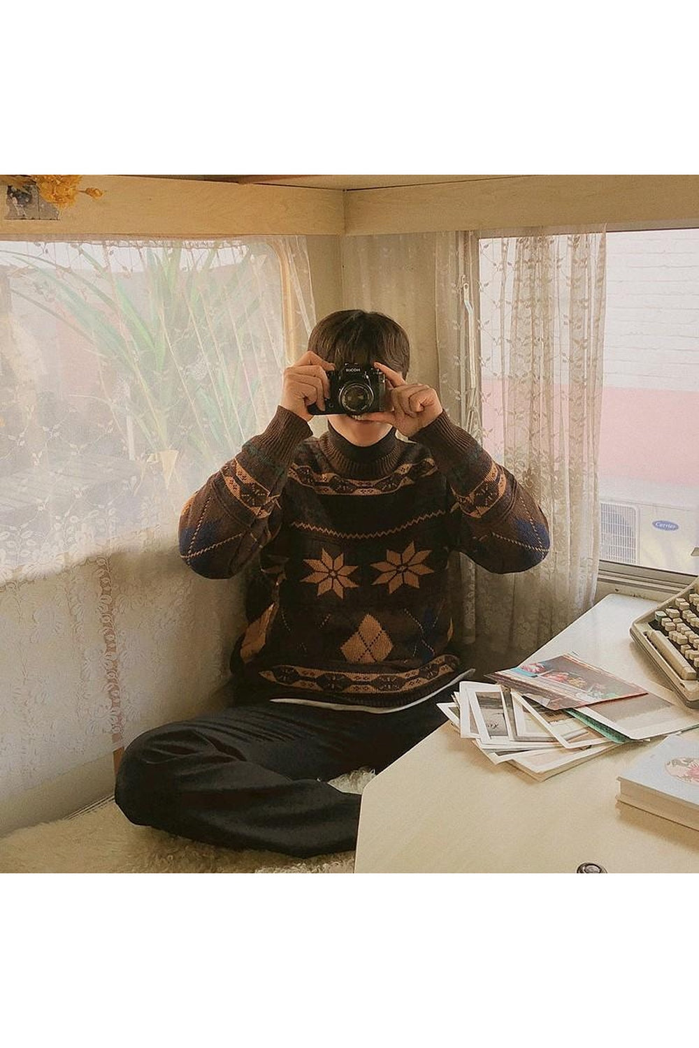 Y2k Sweater Autumn Winter Indie Folk