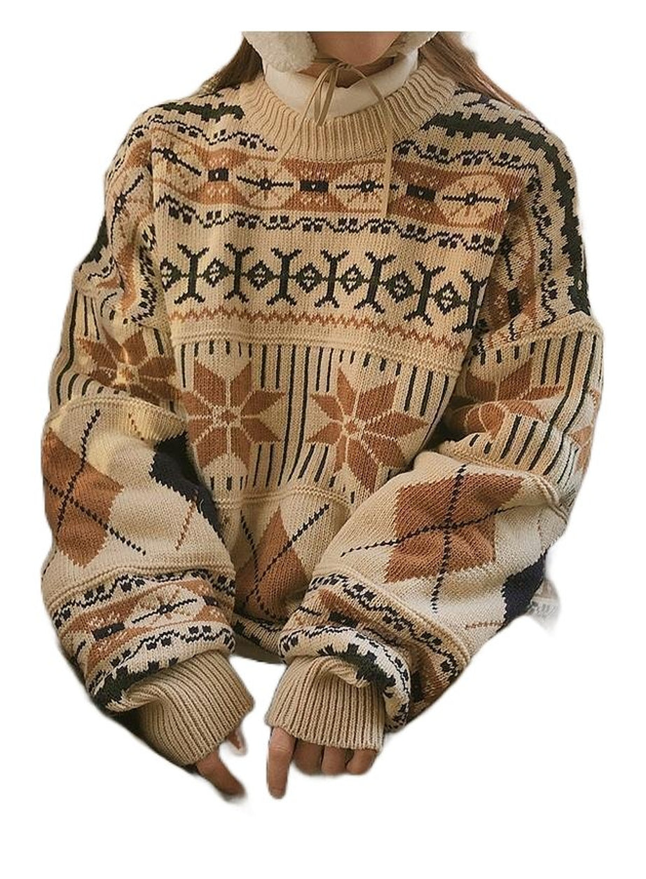Y2k Sweater Autumn Winter Indie Folk