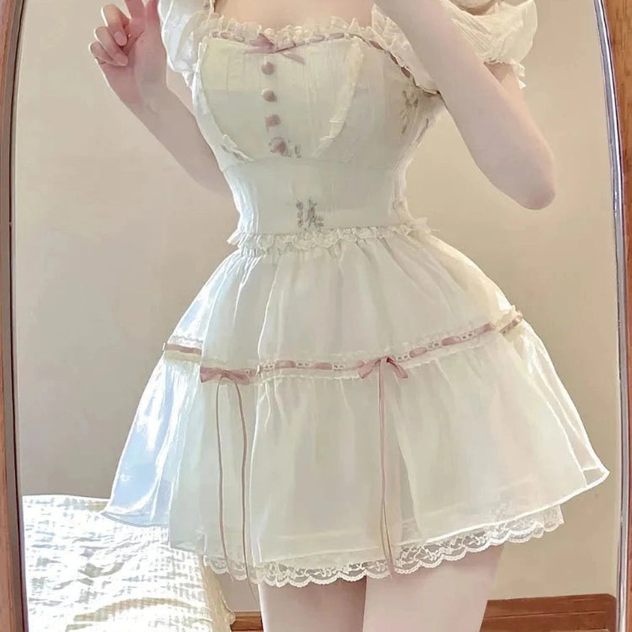 Y2k Sweet 2-Piece Summer Dress Set