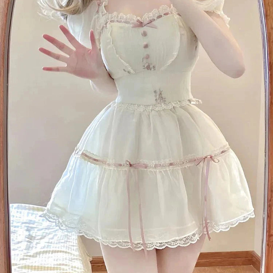 Y2k Sweet 2-Piece Summer Dress Set