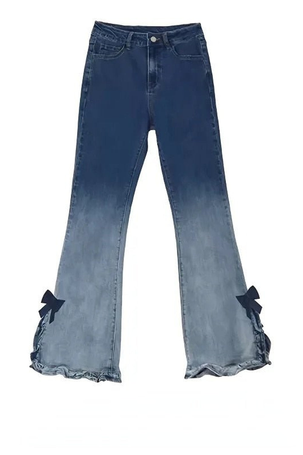 Y2k Sweet Bow Flare Jeans