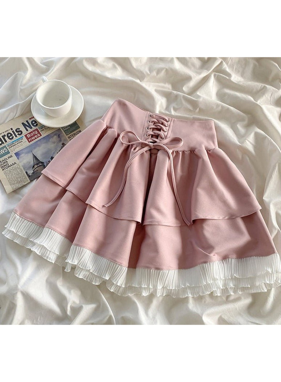 Y2k Sweet Elegant Skirt & Blouse Set