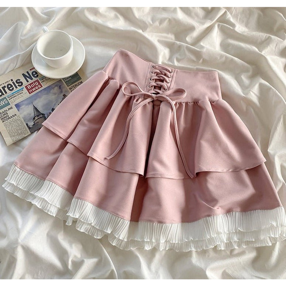 Y2k Sweet Elegant Skirt & Blouse Set