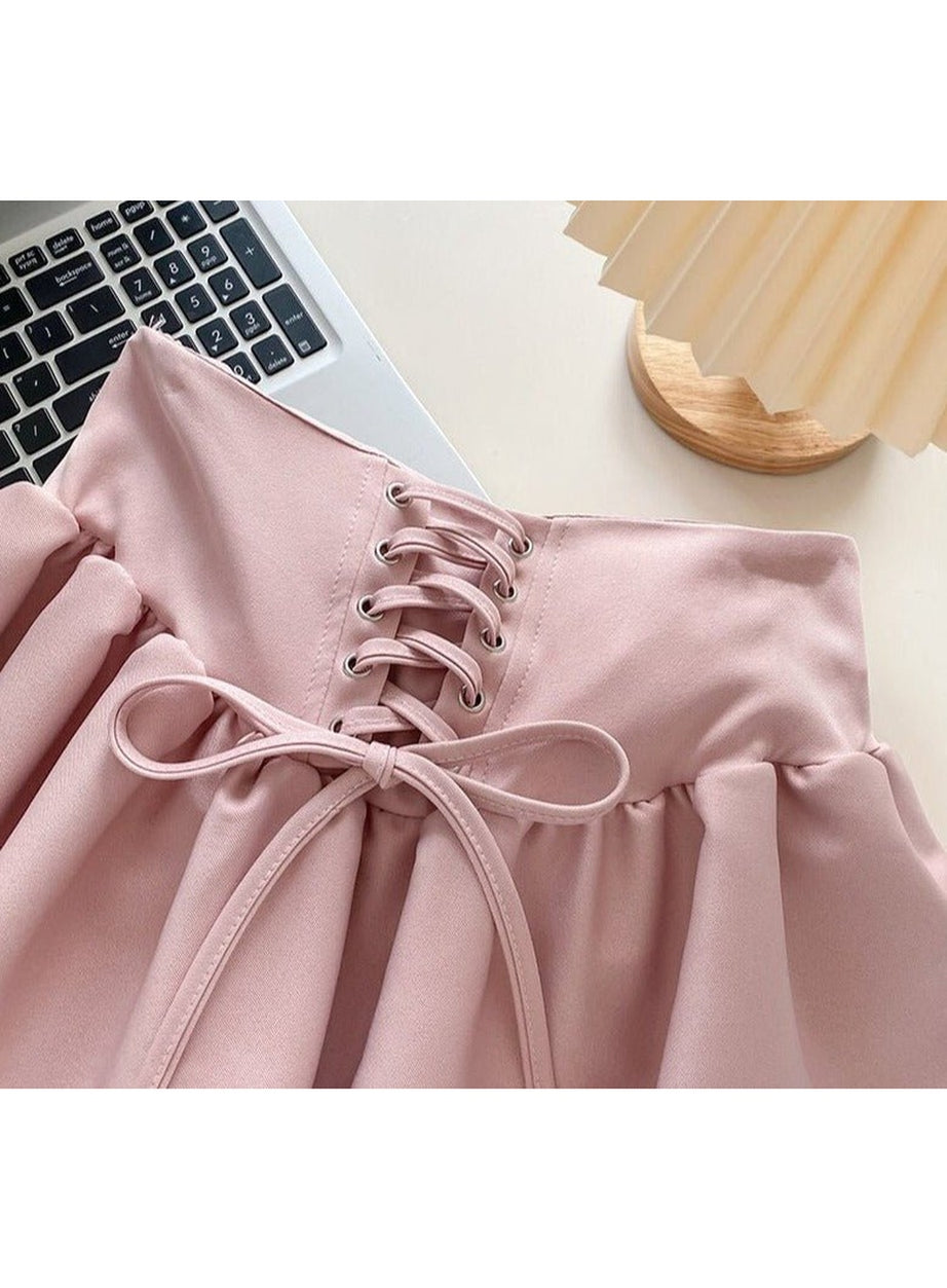 Y2k Sweet Elegant Skirt & Blouse Set