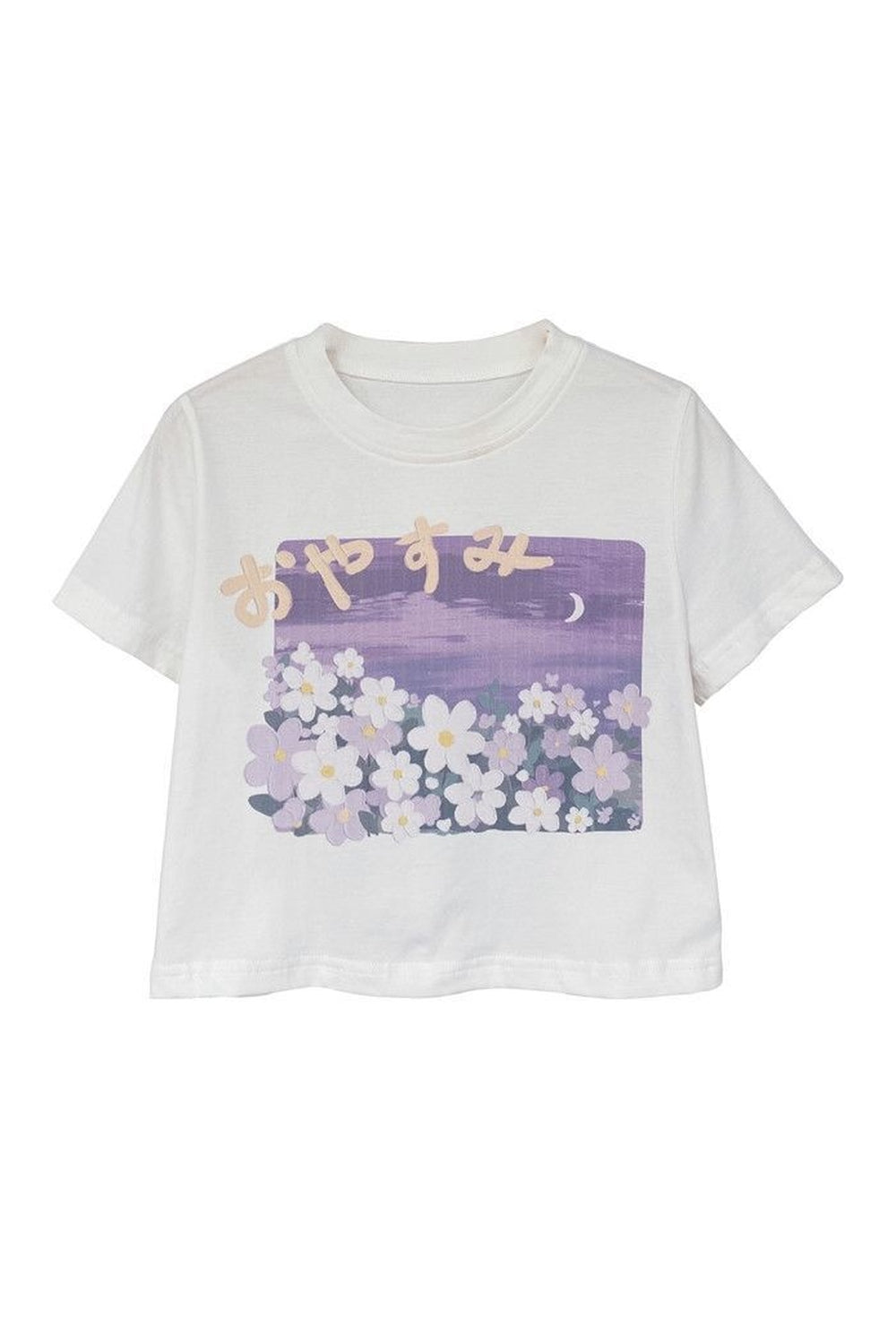 Y2k Sweet Floral O-neck T-shirt