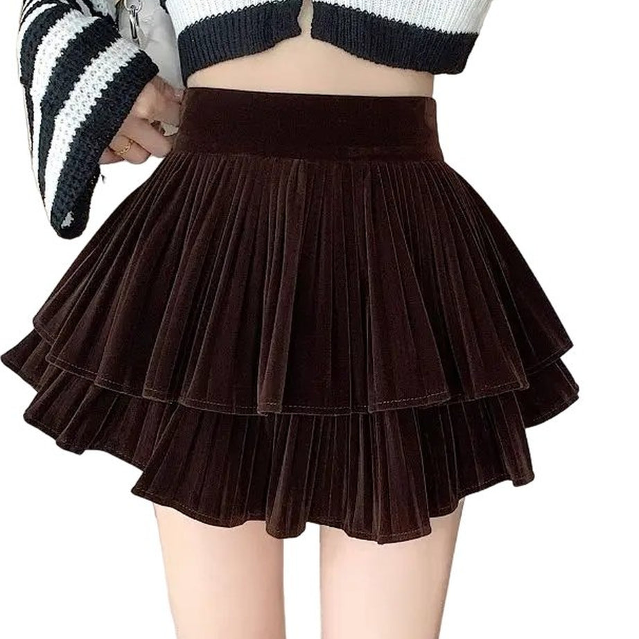 Y2k Sweet High Waist Pleated Skirt