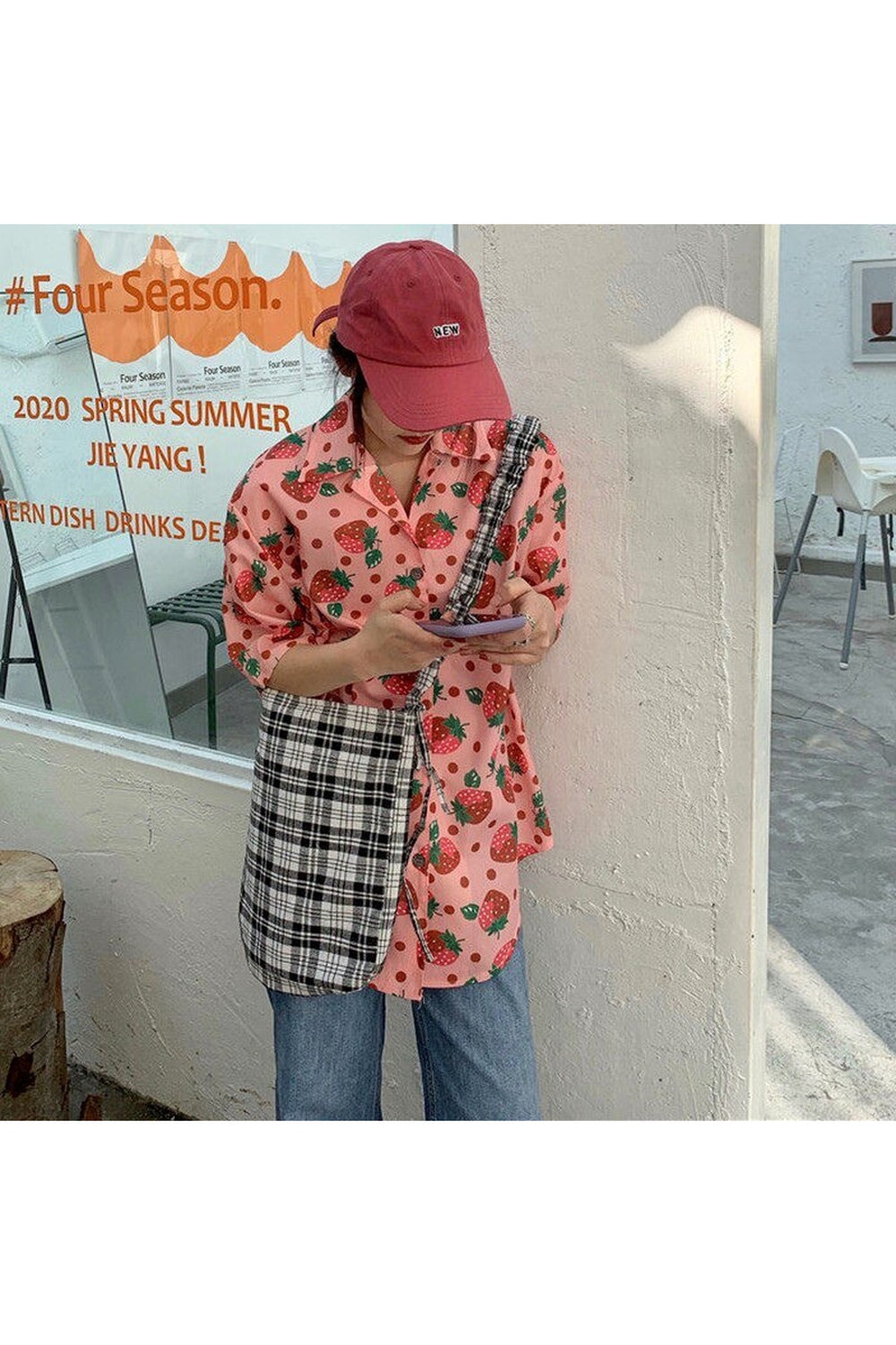 Y2k Sweet Korean Print Shirt