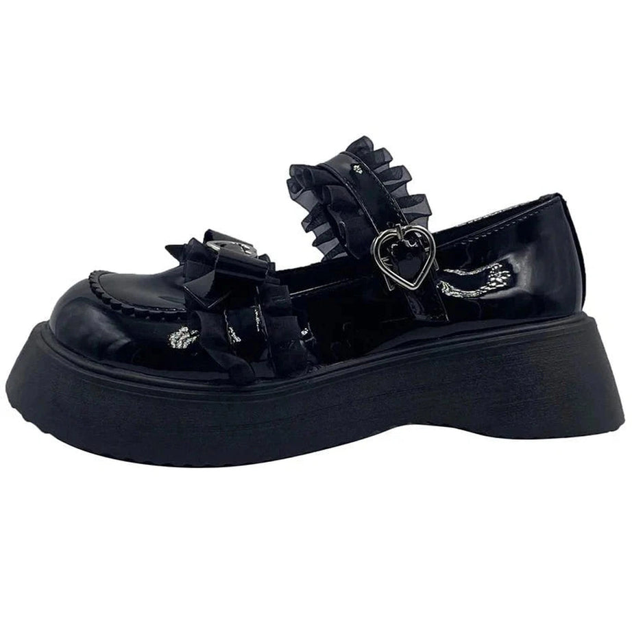 Y2k Sweet Lace Bowknot Lolita Shoes