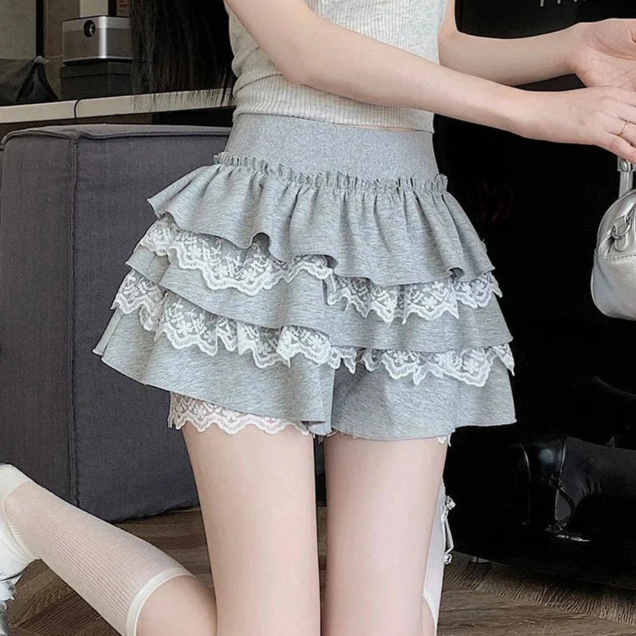 Y2k Kawaii Sweet Lace Mini Skirt