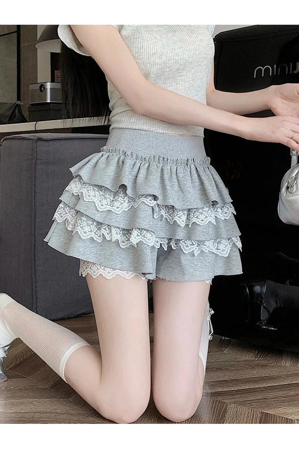Y2k Kawaii Sweet Lace Mini Skirt