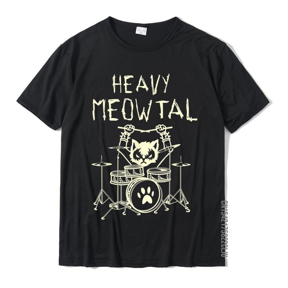 Y2k T-Shirt "HEAVY MEOWTAL"