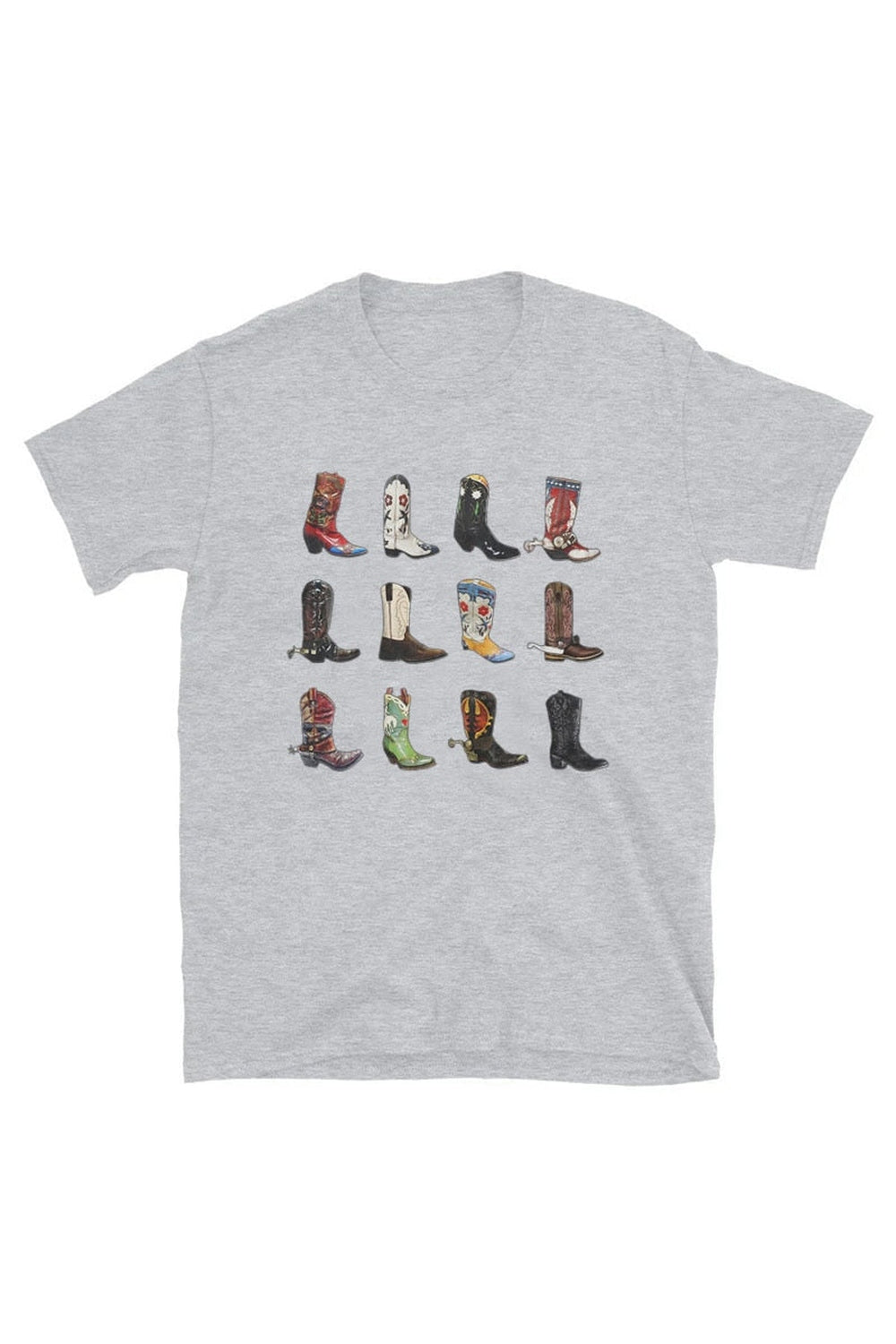 Y2k T-shirt with boots print