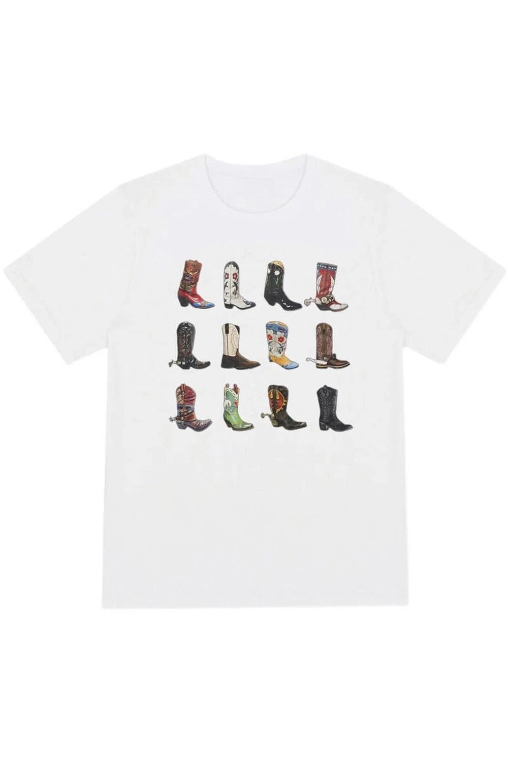 Y2k T-shirt with boots print
