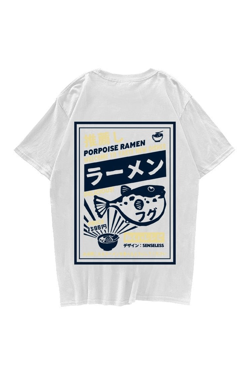 Y2k T-shirt with puffer fish print