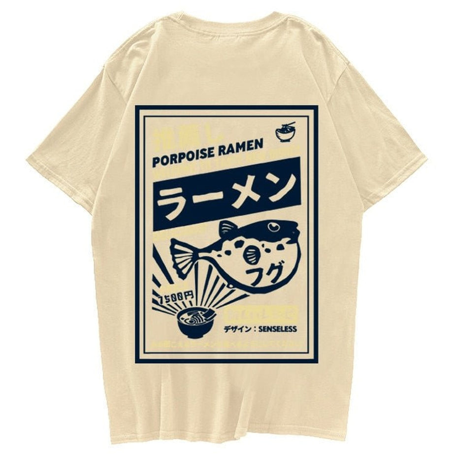 Y2k T-shirt with puffer fish print