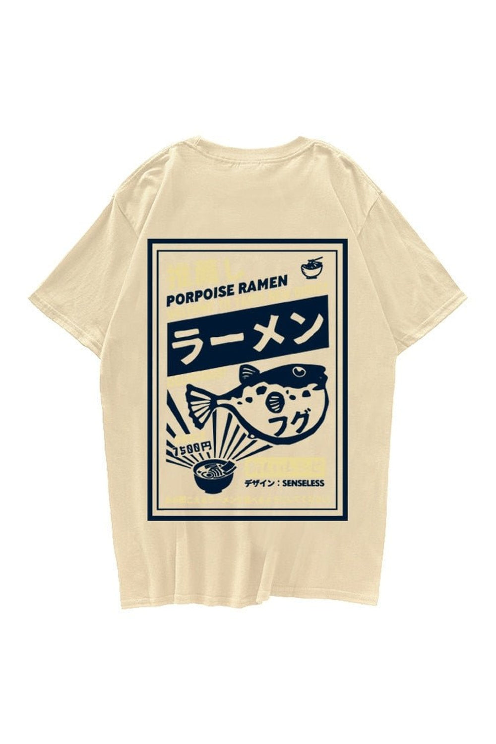 Y2k T-shirt with puffer fish print