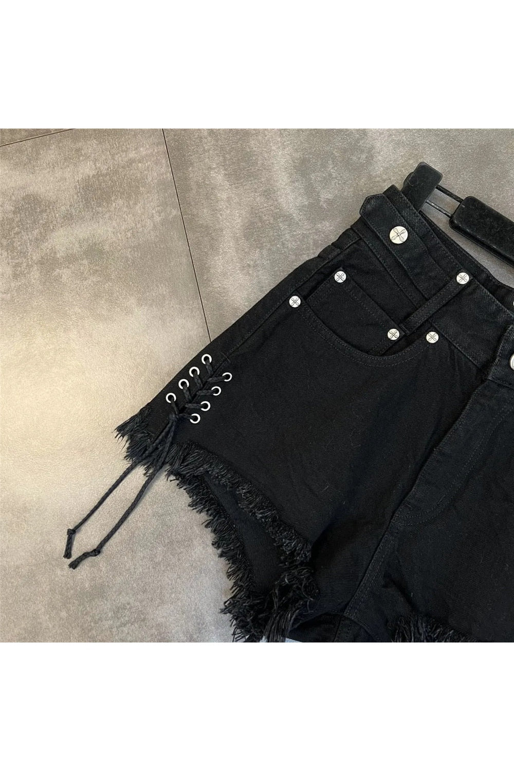 Y2k Tassel Fringe Denim Shorts