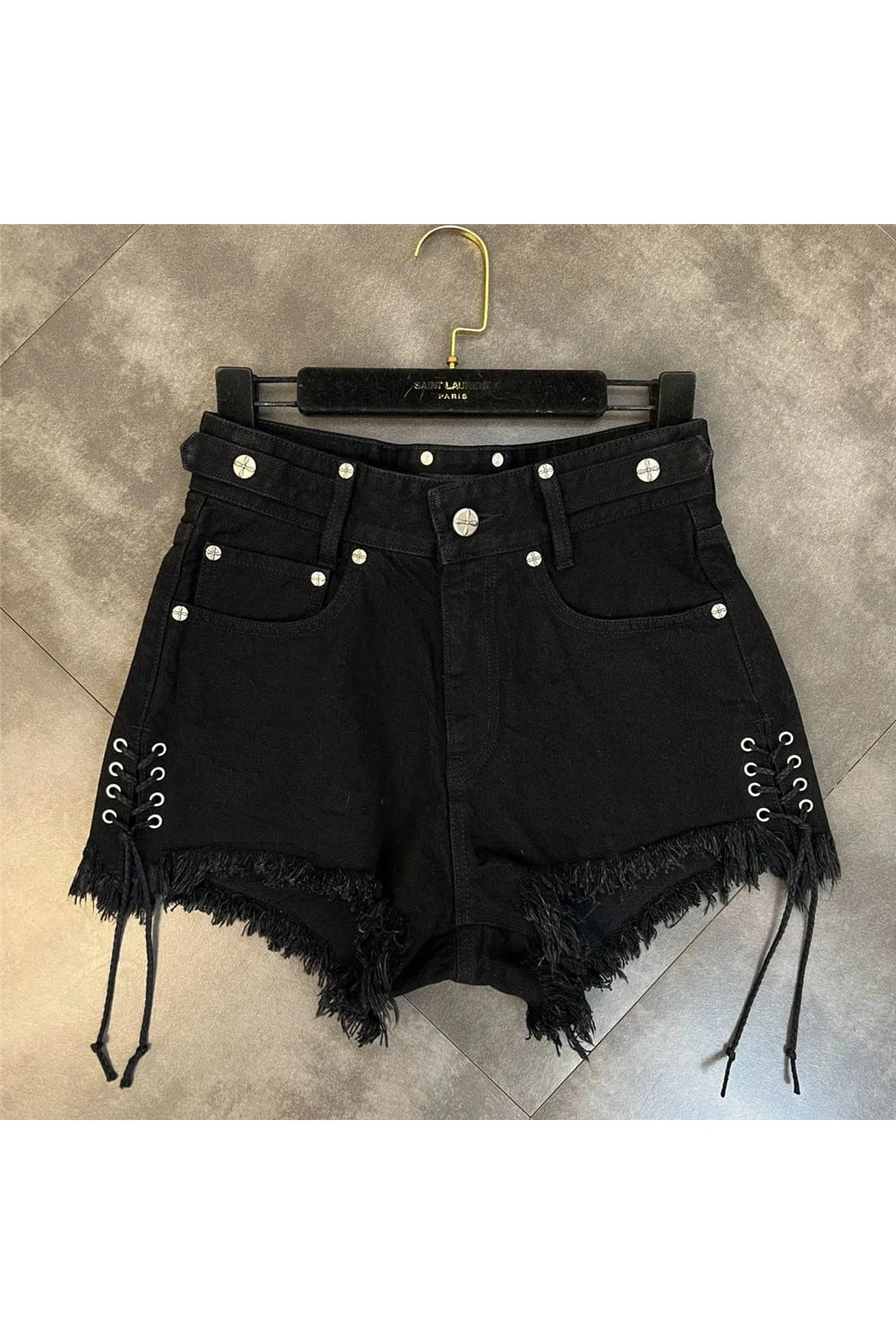 Y2k Tassel Fringe Denim Shorts