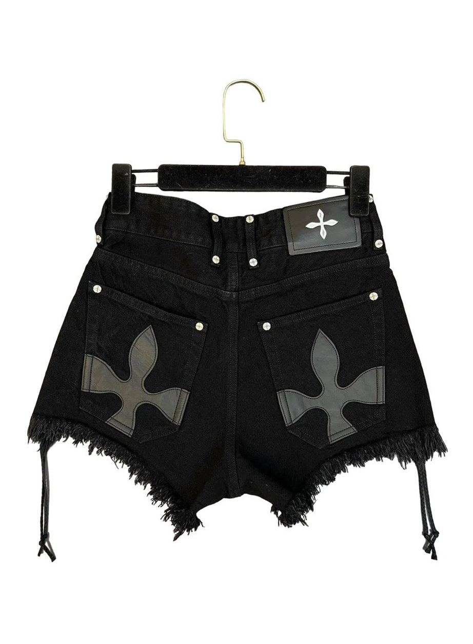Y2k Tassel Fringe Denim Shorts