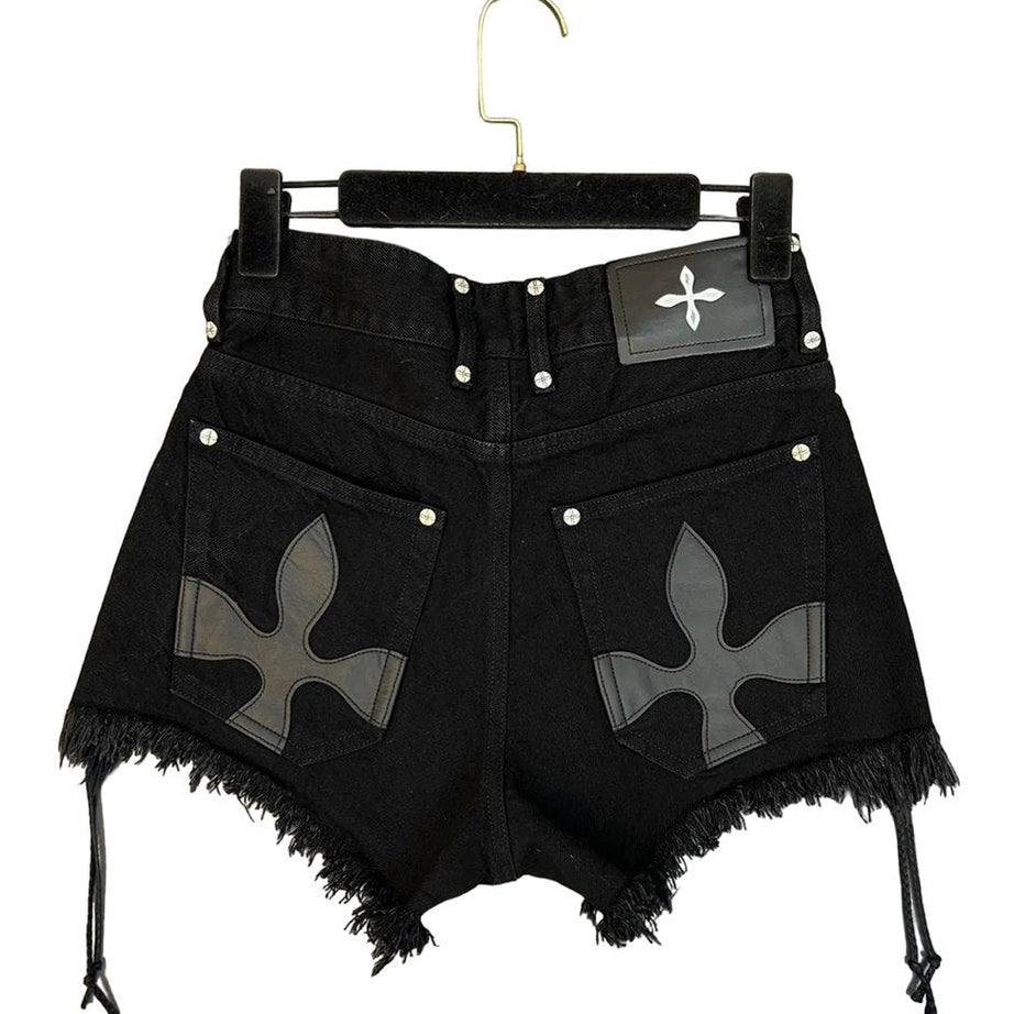 Y2k Tassel Fringe Denim Shorts