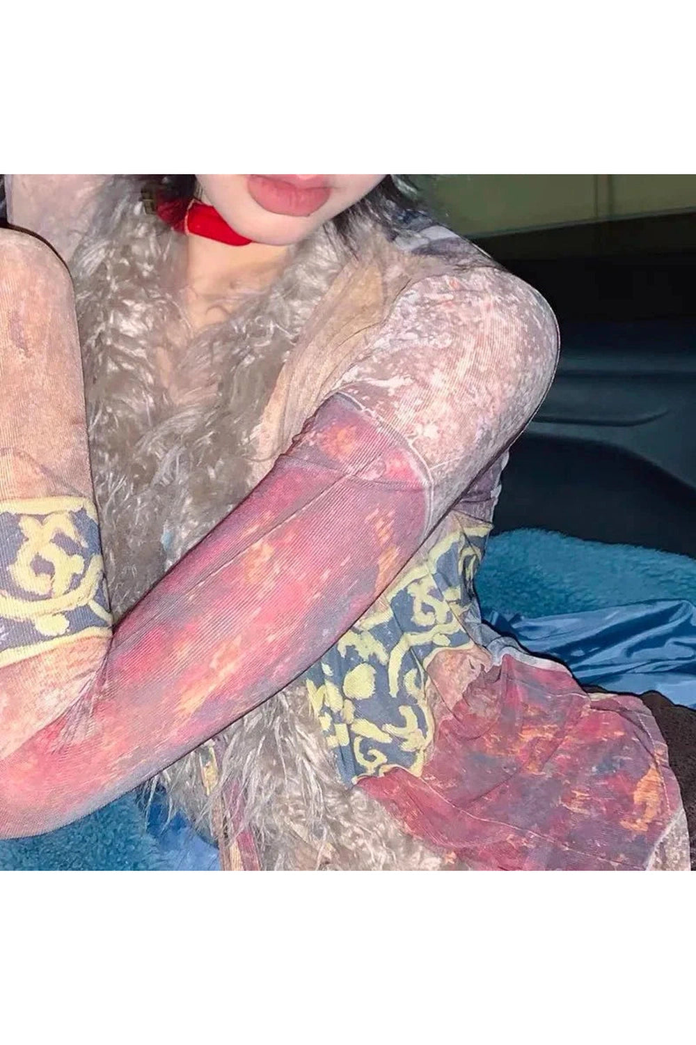 Y2k Tassel Mesh Grunge Irregular Shirt