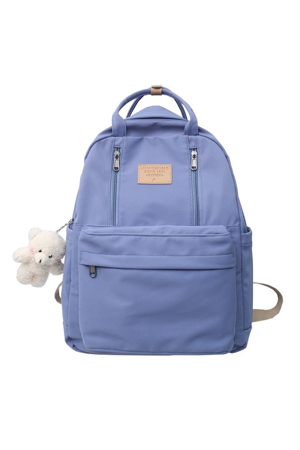 Y2k Teenager Girls Double Zipper Backpack