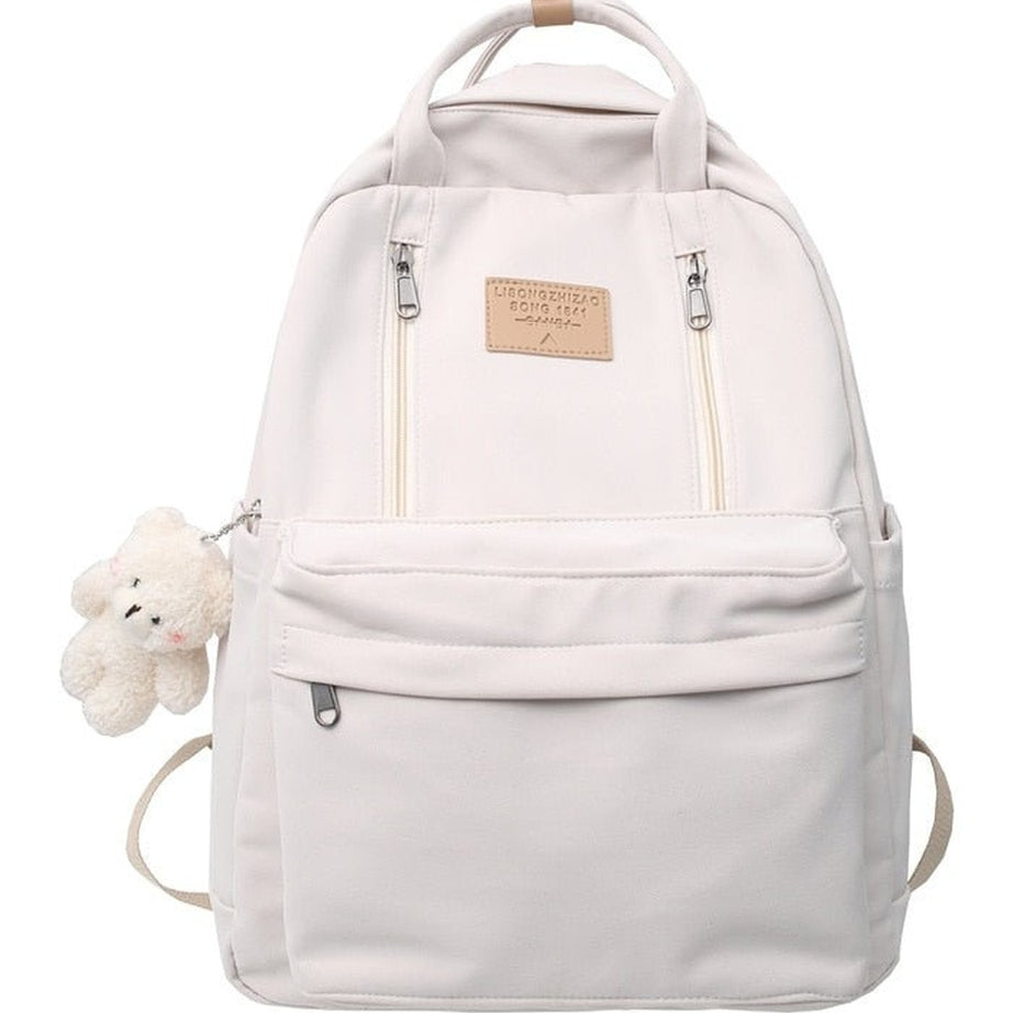 Y2k Teenager Girls Double Zipper Backpack