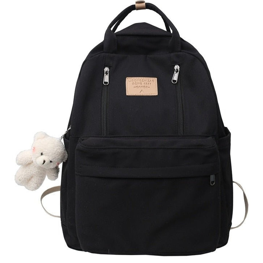 Y2k Teenager Girls Double Zipper Backpack