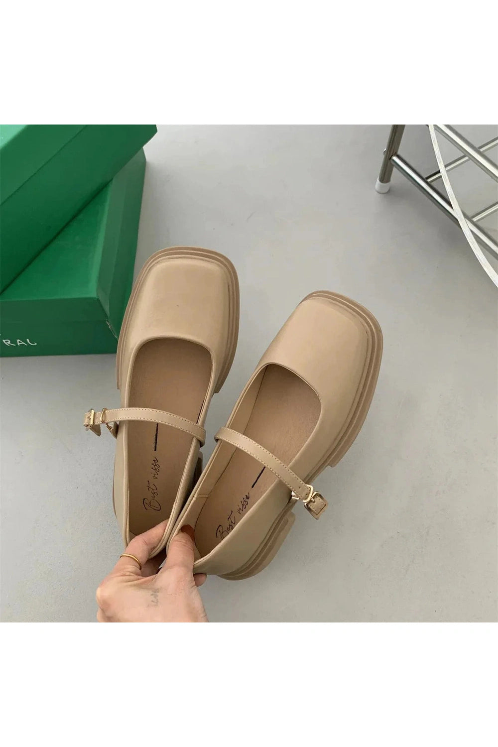 Y2k Thick Heels Mary Jane Shoes