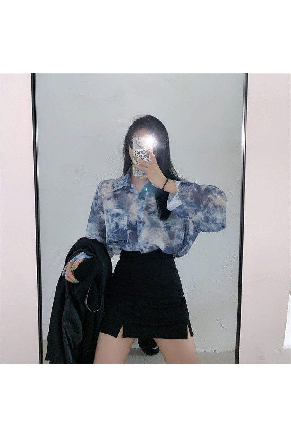 Y2k Tie-Dye Korean Shirt