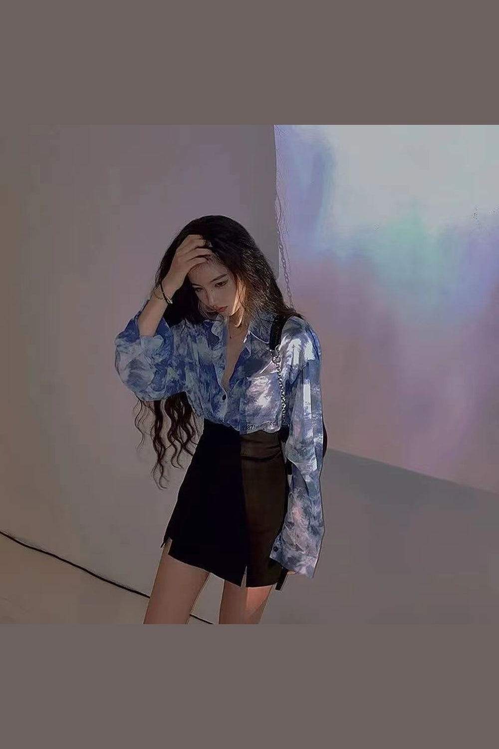 Y2k Tie-Dye Korean Shirt