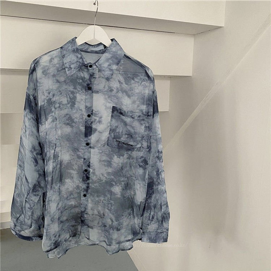 Y2k Tie-Dye Korean Shirt