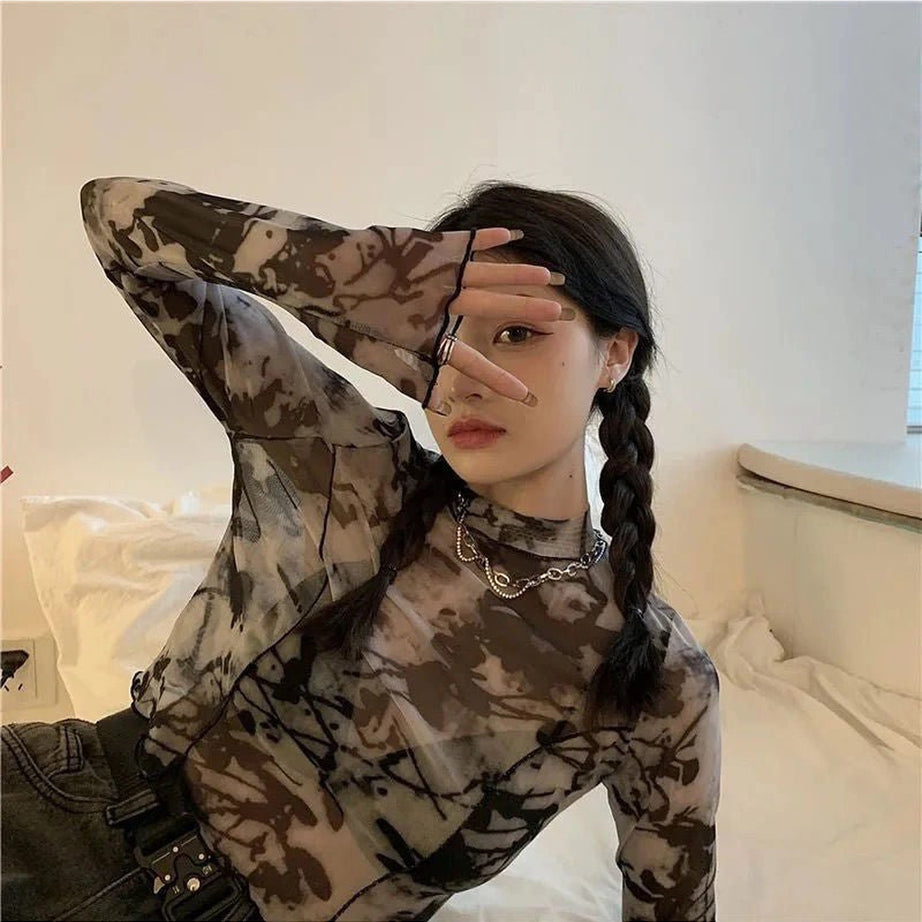 Y2k Tie Dye Long Sleeve T-shirt