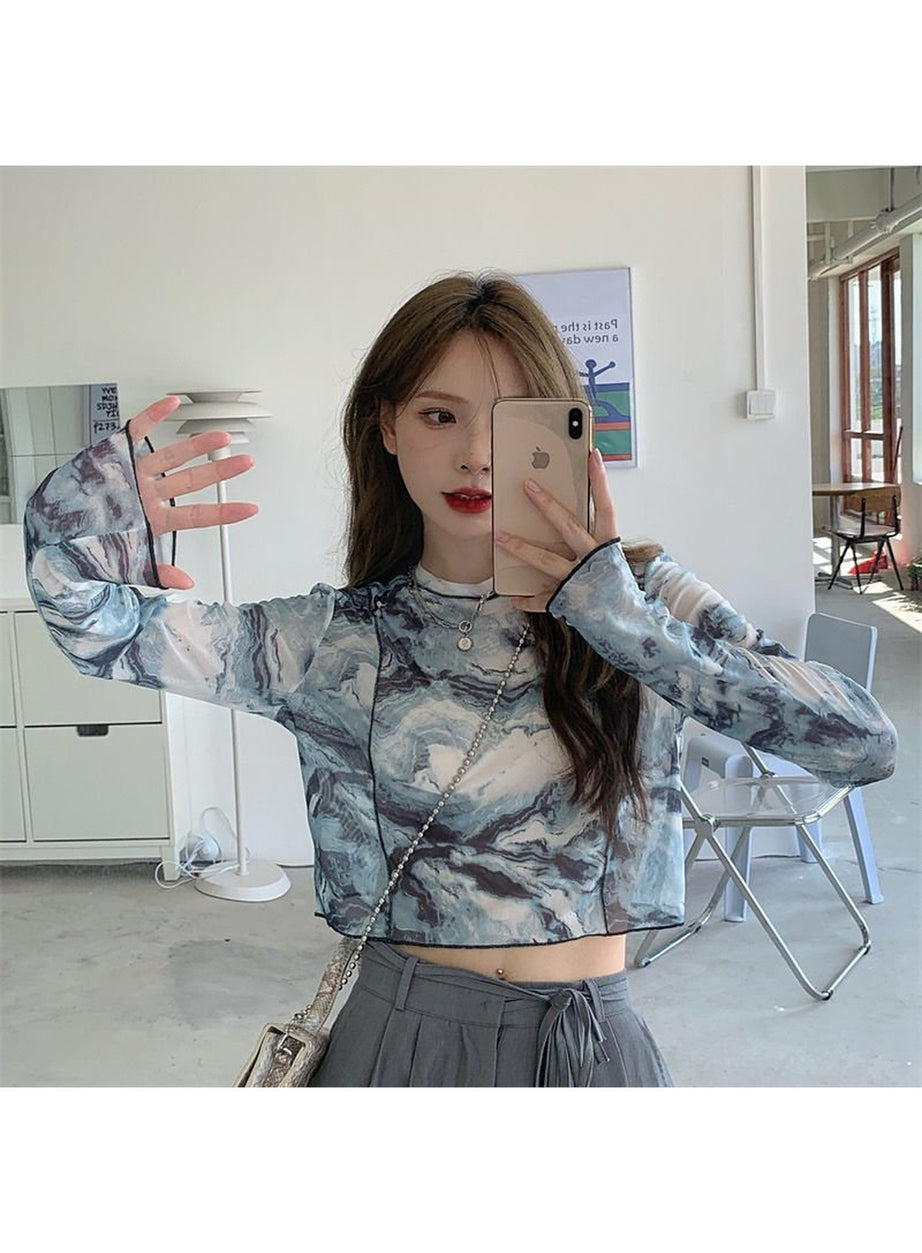 Y2k Tie Dye Long Sleeve T-shirt