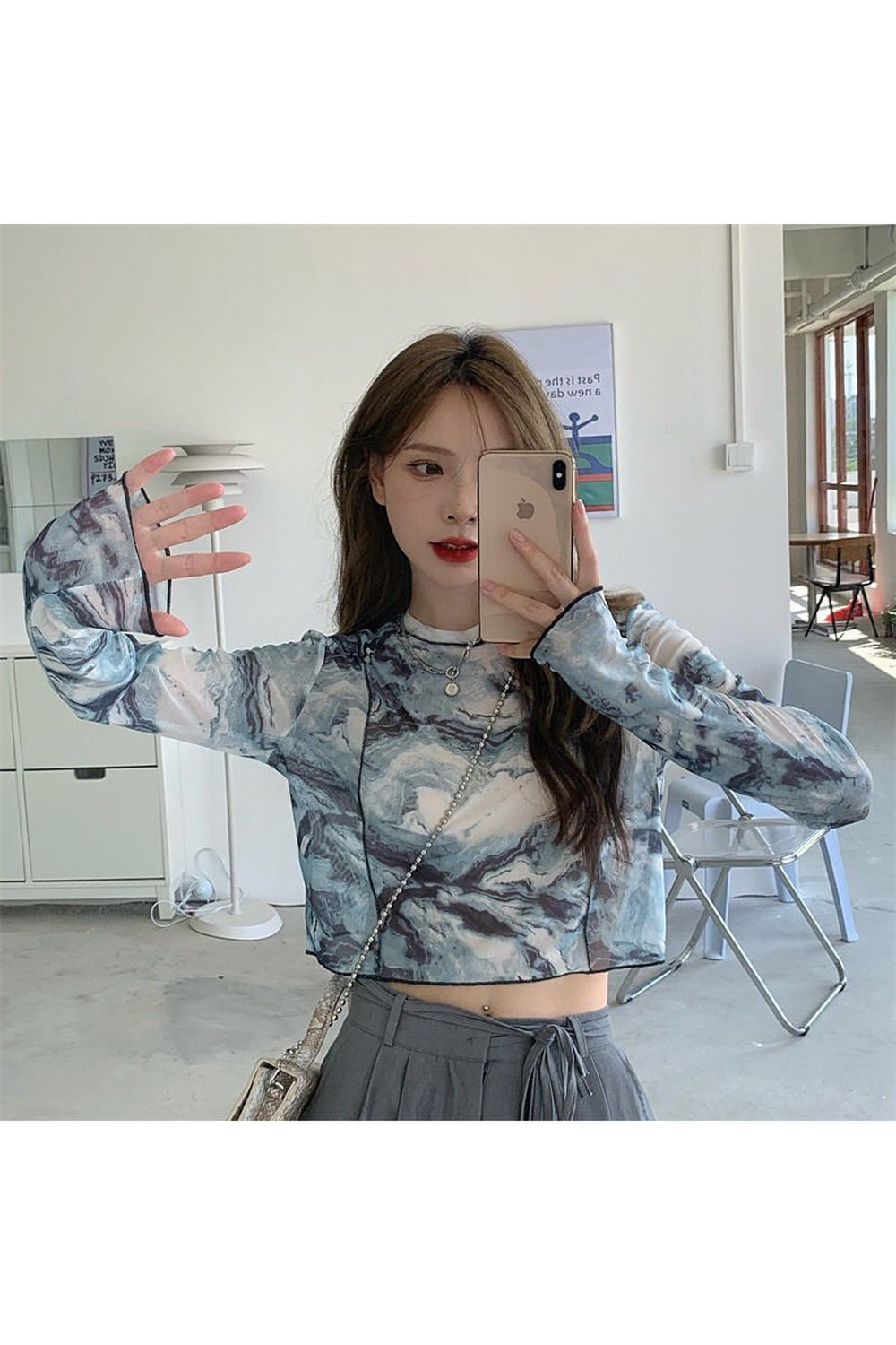 Y2k Tie Dye Long Sleeve T-shirt